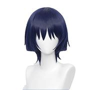 LINLINCD -Game Genshin Effect Scaramouche Cosplay Wig Heat Resistant Synthetic Hair Wrap Wigs + Wig Cap