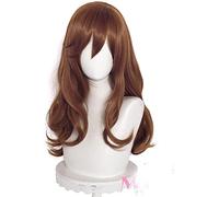 LINLINCD - Hori Kyoko Kyouko Anime Hori-San to Miyamura-Kun Horimiya Cosplay Long Brown Wig Heat Resistant Synthetic Hair + Wig Cap