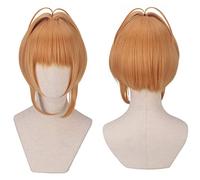 LINLINCD Kinomoto Sakura Cosplay Wig 2018 Card Catcher Sakura Clear Card Short Straight Anime Synthetic Hair