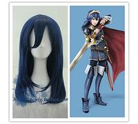 LINLINCD Lucina Cosplay Wig Game Fire Emblem Awakening Wig Blue Long Straight Cosplay Hair Halloween Role Play 50 cm