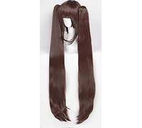 LINLINCD Nekopara Cosplay Wig Chocolat Long Clip Ponytail Cosplay Wig Vanilla Kawaii Long Light Pink Wigs + Wigs Cap Chocolate