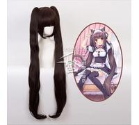 LINLINCD Nekopara Cosplay Wig Chocolate Cosplay Wig Vanilla Kawaii Long Ponytails Heat Resistant Synthetic Hair Wigs Orange