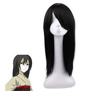 LINLINCD Orochimaru Cosplay Wig 60 cm / 23.6 Inches Black Straight Long Synthetic Hair Cosplay Wig Cosplay Party Costume Wigs Orochimaru Hyuga Neji