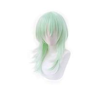 LINLINCD ThreeHouses Byleth Beleth Cosplay Wig Fire Emblem Light Green Short Long Wig Cosplay Costume Men Women Heat Resistant Synthetic Hair Wigs Long Wig