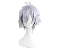 LINLINCD - Twisted Wonderland Silver Cosplay Wigs Short Heat Resistant Synthetic Hair Wig for Carnival Halloween + Wig Cap