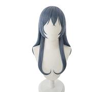 LINLINCD -Wig Anime Cosplay Anime Wig BanG Dream! Cosplay Asahi Rokka Lock Wig Grey Blue Long Wig Costume Halloween Wig for Halloween Costume Party Concerts