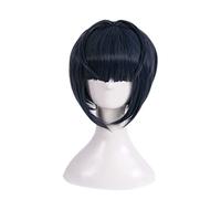 LINLINCD -Wig Anime Cosplay Anime Wig Persona 5 Cosplay Takemi Tae Wig Dark Blue Short Wig Costume Halloween Wig for Halloween Costume Party Concerts