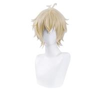 LINLINCD -Wig Anime Cosplay Anime Wig Seraph of the End Cosplay Mikaela Hyakuya Wig Short Blonde Wig Costume Halloween Wig for Halloween Costume Party Concerts