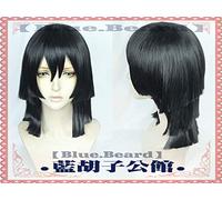 LINLINCD -Wig Anime Cosplay Ghost Blade Ih Black Barbed COS Wig Black