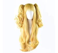 LINLINCD -Wig Anime Cosplay Manufacturer Citrus Citrus Aroma Blue Original Yuzu Citrus Aroma Wig Blue Original Yuzu Yuzu Blue Plains has Yellow Curly Hair