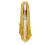 LINLINCD -Wig Anime Cosplay Role Play for Princess Zelda Cosplay Wigs 100 cm Long Golden Blonde Heat Resistant Synthetic Hair