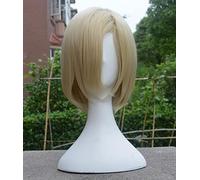 LINLINCD -Wig Anime Cosplay Role Play for Yuri !!!on Ice Yuri Plisetsky Yurio Cosplay Wigs Short Light Blonde Heat Resistant Synthetic Hair
