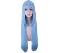 LINLINCD -Wig Anime Cosplay Wig for Fancy Dress Nightlife CluI Party Dress Up Wig Cos Wig About the Fact That I Was Reborn as Slime Limru Mi Lim Zhu Raihiz