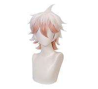 LINLINCD -Wig Anime Cosplay Wig for Komaeda Nagito Cosplay Wig with Free Wig Cap