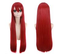 LINLINCD Yasuraoka Hanabi Kuzu no Honkai Cosplay Wig Costume Women Adults Red Purple Pink Blonde Wigs Halloween Anime Game Hair Red