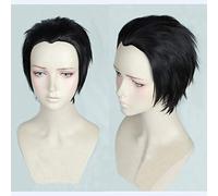 LINLINCD Yuri Cosplay Wig on ICE Yuri Katsuki Yuuri Short Slicked Back Synthetic Hair Heat Resistant Cosplay Costume Wig + Track + Cap