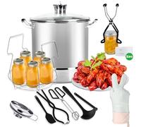 LINMAGCO Canning Supplies Starter Kit - Canning Pot, Water Bath Canner with Lid & Steam Canner with Rack