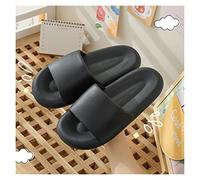 Linmeas-753 Bathroom Slippers Men's Slippers Summer Female External Wear Home Indoor Couple Sandals Slippers Men's Fashion Personality Slippers Sandal Indoor & Outdoor(Black,44-45)