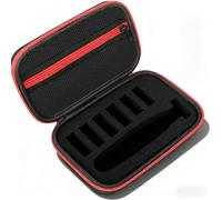 LinMei Hard Travel Carrying Case Compatible with Philips Norelco One Blade Braun Series XT5 Micro Touch Solo King C Gillette Style Master Hybrid Electric Trimmer and Shaver Black (Black-Red)