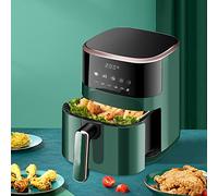 Linmeng White color/green color, large-capacity multifunctional air fryer smart touch timing/temperature control oil-free electric fryer (Color : Green color)