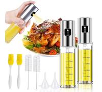LINMOIJN 2 Pack 100Mloil Glass Olive Oil Sprayer Dispenser Bottle,Oil Sprayer for Air Fryer, for Cooking, Salad, Baking, Roasting,BBQ