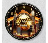 LINMQIU Custom Wall Clock,Personalized Golf Wall Clock with Name,Round Silent Non-Ticking Clocks Home Decor for Living Room Bedroom Kitchen,Gift for Sports Lovers/Athletes/Men