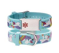 LinnaLove Cartoon Medical Alert id Bracelets Parents Gift to Son, Daughter, Brother, Sister(UNICORN-CUSTOMIZE)