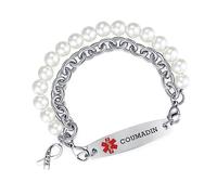 LinnaLove Interchangeable medical alert bracelets for men women free engraving medical bracelets, 6.5 Inches, Stainless Steel, no gemstone