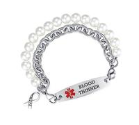 LinnaLove Interchangeable medical alert bracelets for men women free engraving medical bracelets, 8.5 inches, Stainless Steel, no gemstone