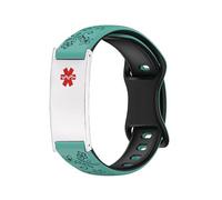 LinnaLove Personalized Medical Alert Bracelet for Men Women-Sport Stainless Steel Medical ID Bracelets Customized Engraved for Autism Allergy Diabetic Epilepsy, One Size, Silicone, no gemstone