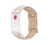 LinnaLove Personalized Medical Alert Bracelet for Men Women-Sport Stainless Steel Medical ID Bracelets Customized Engraved for Autism Allergy Diabetic Epilepsy, One Size, Silicone, no gemstone