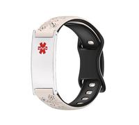 LinnaLove Personalized Medical Alert Bracelet for Men Women-Sport Stainless Steel Medical ID Bracelets Customized Engraved for Autism Allergy Diabetic Epilepsy, One Size, Silicone, no gemstone