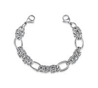 LinnaLove Stainless Steel Interchangeable Medical Alert ID Bracelet Chain for Men & Women, Hypoallergenic Replacement Chain (Tag NOT Included), Sizes 5"/6"/7", 5 Inch, Stainless Steel, no gemstone