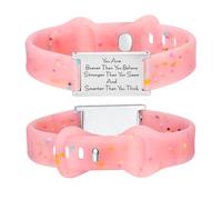 LinnaLove You Are Braver Than You Believe bracelets-Inspirational Bracelets Gift for Son daughter from mom and dad, One Size, Metal, no gemstone