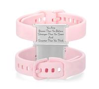 LinnaLove You Are Braver Than You Believe bracelets-Inspirational Bracelets Gift for Son daughter from mom and dad, One Size, Metal, no gemstone