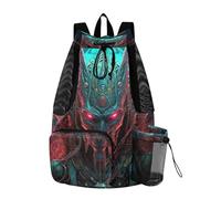 LINNIKEEEE Abstract Cool Monster Travel Backpack Gym Drawstring Bags Bookbag Bag for Swimming Youth Girls