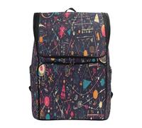 LINNIKEEEE Abstract Math Cartoon Art Bookbag Student Backpack Large Capacity Bag for Youth Girls Boys