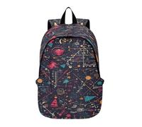 LINNIKEEEE Abstract Math Cartoon Art Lightweight Casual Travel Backpack Spacious Laptop Daypack with Padded Shoulder Straps for Boys Women