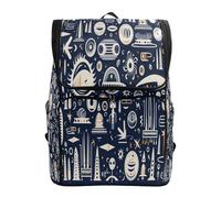LINNIKEEEE Abstract Space Doodles Bookbag Student Backpack Large Capacity Bag for Youth Girls Boys