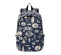 LINNIKEEEE Abstract Space Doodles Lightweight Casual Travel Backpack Spacious Laptop Daypack with Padded Shoulder Straps for Boys Women