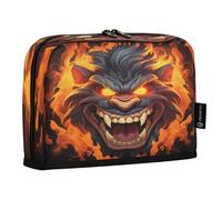 LINNIKEEEE Angry Fired Animal Chimpanzee Pencil Cases Pouch Student Pen Bags for School Girls Boys