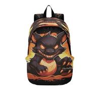 LINNIKEEEE Angry Fired Animal Tasmanian Lightweight Casual Travel Backpack Spacious Laptop Daypack with Padded Shoulder Straps for Boys Women