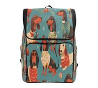 LINNIKEEEE Animal Doodles Dogs Bookbag Student Backpack Large Capacity Bag for Youth Girls Boys