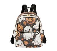 LINNIKEEEE Black Pumpkins Cute Spirits Backpack Bookbag Mini Shoulder Bag for Travel Teen