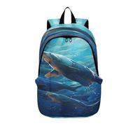 LINNIKEEEE Blue Sea Lions Lightweight Casual Travel Backpack Spacious Laptop Daypack with Padded Shoulder Straps for Boys Women