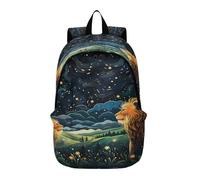 LINNIKEEEE Cartoon Forest Lions Lightweight Casual Travel Backpack Spacious Laptop Daypack with Padded Shoulder Straps for Boys Women