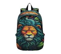 LINNIKEEEE Cool Cartoon Lions Lightweight Casual Travel Backpack Spacious Laptop Daypack with Padded Shoulder Straps for Boys Women