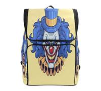 LINNIKEEEE Creepy Clown Blue Artwork Bookbag Student Backpack Large Capacity Bag for Youth Girls Boys