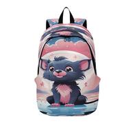 LINNIKEEEE Cute Cartoon Tasmanian Lightweight Casual Travel Backpack Spacious Laptop Daypack with Padded Shoulder Straps for Boys Women