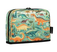 LINNIKEEEE Cute Doodle Green Dinosaur Pencil Cases Pouch Student Pen Bags for School Girls Boys